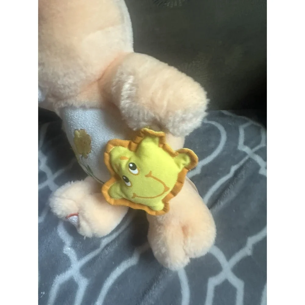 Vintage 2002 Care Bear FRIEND Peachy Orange Color Sunflowers